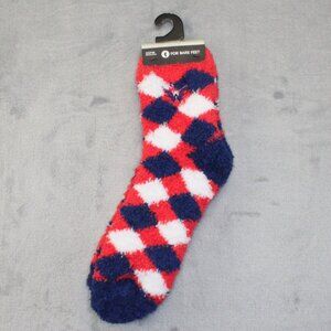 Washington Capitals NHL 109 Diamond Sleep Soft "Fuzzy/Cozy" Crew Socks Adult OS